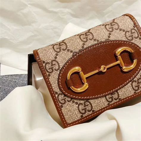 gucci horsebit card case wallet|gucci wallet with coin pouch.